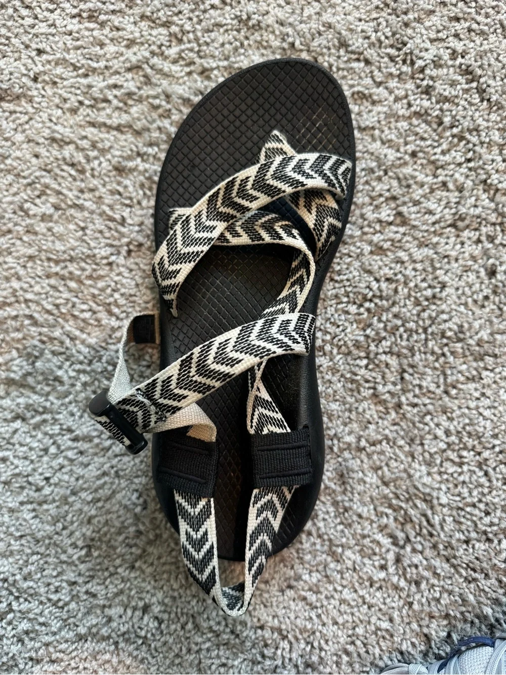 Chaco Z2 Women's Black Sandals with Adjustable Chevron Straps and Toe Loop